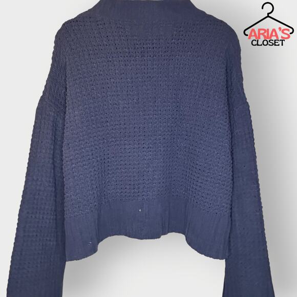 Altar’d State Navy Turtleneck Sweater (Cozy Knit) - Picture 2 of 3